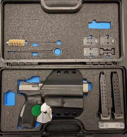 Canik HG3774GN TP9SFx 9mm Luger 20+1, 5.20" Black Nitride Match Grade Barrel, Tungsten Gray Cerakote Optic Ready/Serrated w/Ports Steel Slide, Black Polymer Frame w/Picatinny Rail, Ambidextrous - Image 2