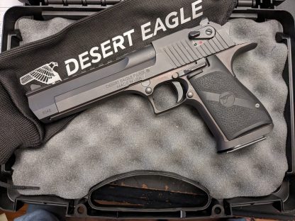 Magnum Research DE50 Desert Eagle Mark XIX 50 AE 7+1, 6" Black Carbon Steel w/Picatinny Rail Barrel, Black Serrated Carbon Steel Slide & Frame w/Beavertail, Black Rubber Grip, Ambidextrous Safety, Right Hand - Image 2